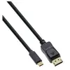 Image de - Câble DisplayPort - 24 pin USB-C (M) pour DisplayPort (M) - USB 3.1 / Thunderbolt 3 / DisplayPort 1.2 - 2 m - support 4K - noir