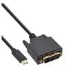 Image de - Câble adaptateur - 24 pin USB-C (M) pour DVI-D (M) - USB 3.1 Gen 1 / Thunderbolt 3 / DisplayPort 1.2 - 2 m - support 1080p - noir