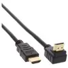 Image de High Speed - Câble HDMI avec Ethernet - HDMI prise incliné pour HDMI prise - 30 cm - noir - moulé, support 4K