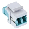 Image de Adaptateur de composant logiciel enfichable Keystone à fibre optique, blanc, duplex LC / LC, MM, manche en céramique, aq
