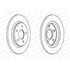 Image de Disque De Frein Ferodo Ddf1808c Chrysler;Dodge;Fiat;Volkswagen