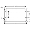 Image de Radiateur, Refroidissement Du Moteur Vn2204 Ava Quality Cooling Ava Quality Cooling Vn2204 Audi;Seat;Skoda;Volkswagen