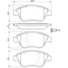Image de Plaquettes de frein avant (4 pièces) Bosch Bp1002 - 0986494092