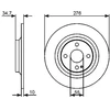 Image de Disque De Frein Bosch Bd1275 Mazda