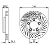 Image de Disque De Frein Bosch Bd1423 Porsche