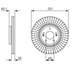 Image de Disque De Frein Bosch Bd1616 Hyundai;Kia