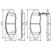 Image de Jeu De Plaquettes De Frein, Frein À Disque Bp2140 Bosch Bosch Bp2140 Honda