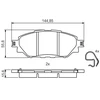 Image de Jeu De Plaquettes De Frein, Frein À Disque Bp2057 Bosch Bosch Bp2057 Toyota