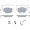 Image de Jeu De Plaquettes De Frein, Frein À Disque Bp2509 Bosch Bosch Bp2509 Abarth;Alfa Romeo;Citroen;Ds;Fiat;Jeep;Lancia;Opel;Peugeot;Vauxhall