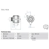 Image de Dynamo 0 986 086 070 Bosch Bosch 0986086070 Fiat
