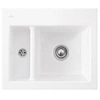 Image de Evier 1 cuve et demi VILLEROY ET BOCH Subway 60 XM 62 x 51 cm sans egouttoir Blanc CeramicPlus avec vidage manuel
