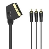 Image de Câble de raccordement Cinch-RCA / péritel AV [3x Cinch-RCA mâle - 1x péritel mâle] 1.5 m noir