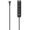 Image de Hama Multiprise Etanche 4 Prises avec Interrupteur (Multiprise Extérieur, Montage Mural, Rallonge 2m, Bloc 4 Prises IP44 avec Couvercle, Prises Schuko Compatible France, 16A, 3680W) Noir en occasion ou reconditionné