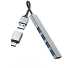 Image de Hama Hub USB, 4 Ports, USB 3.2 Gen1, 5 Gbit/s, Ultra Slim avec Adaptateur USB-C, Garantie 30 Ans, Gris en occasion ou reconditionné