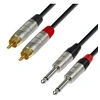 Image de 4 Star Câble audio 2 x RCA mâle vers 2 x Jack mono 6,3 mm, longueur 6 m