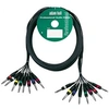 Image de Câble multicore 8 x jack stéréo vers 8 x jack stéréo 6,3 mm Longueur 3 m