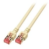 Image de EFB Elektronik K5510.1,5 RJ45 Câble réseau, câble patch CAT 6 S/FTP 1.50 m gris ignifuge, sans halogène, avec cliquet dencastrement, contacts dorés
