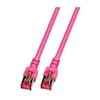 Image de ECOLAN - Cordon de raccordement - RJ-45 (M) pour RJ-45 (M) - 3 m - pairs in metal foil (PiMF) - CAT 6 - sans halogène - magenta