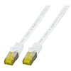 Image de - Cordon de raccordement - RJ-45 (M) pour RJ-45 (M) - 25 cm - SFTP - CAT 6a - sans halogène, moulé - blanc