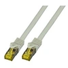 Image de EFB Elektronik MK7001.1G RJ45 Câble réseau, câble patch CAT 6a (câble brut CAT 7) S/FTP 1.00 m gris ignifuge, sans halogène, avec cliquet