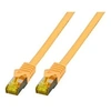 Image de EFB Elektronik MK7001.2Y RJ45 Câble réseau, câble patch CAT 6a (câble brut CAT 7) S/FTP 2.00 m jaune ignifuge, sans halogène, avec cliquet