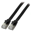 Image de - Cordon de raccordement - RJ-45 (M) verrouillé pour RJ-45 (M) verrouillé - 5 m - U / FTP (Paire torsadée blindée) - CAT 6a - moulé, plat - noir