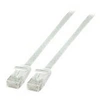 Image de - Cordon de raccordement - RJ-45 (M) pour RJ-45 (M) - 50 cm - UTP - CAT 6a - moulé, plat - blanc