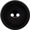 Image de Carte de 3 boutons strillés 2 trous 18mm -(...) - Noir