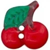 Image de Carte de 2 boutons Cerises 2 trous 18mm -(...) - Rouge