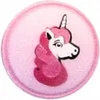 Image de Carte de 2 boutons Licorne polyester à queue 18mm -(...) - Rose