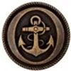 Image de Carte de 2 boutons métal à queue ancre marine 22mm -(...) - Marron (LAITON VIEILLI)