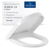 Image de Villeroy & Boch Subway 2.0 Compact abattant WC - Couvercle toilettes White brillant avec fermeture auto. - Abattant toilettes amov. incass. Duroplast - Couv. waters forme de D - Pièce rechange orig. en occasion ou reconditionné