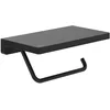 Image de Villeroy & Boch Elements Striking Porte-Papier Toilette avec étagère, pour Montage Mural, en Laiton, carré, Noir Mat en occasion ou reconditionné