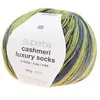 Image de Pelote de Laine à Chaussettes Superba Cashmeri Luxury Socks 4 fils - 100g - : Douceur et Luxe pour Vos Pieds(...) - Vert (010 - Vert chiné)