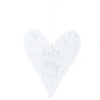Image de Pendentif cour en bois blanc et écriture argentée - Best Day Ever