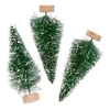 Image de Lot de 3 sapins de Noël en bois vert 7 cm