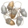 Image de Pendentifs 6 glands en bois or et argent