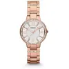 Image de Montre Virginia à trois aiguilles en acier inoxydable ton or rose pour femme, ES3284
