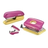 Image de funky - lot de 1 agrafeuses manuelles set scolaire complet agrafeuse+perforateur+ôte-agrafes - rose jaune rose jaune