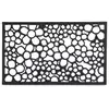 Image de Relaxdays 10020195 Paillasson tapis de sol antidérapant en caoutchouc motifs fleurs résistant porte entrée garage couloir extérieur L x l 75 x 45 cm noir en occasion ou reconditionné