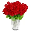 Image de Relaxdays Bouquet de Roses, Fleurs artificielles, 48 pièces avec Tige et Feuilles, Cadeau, Mariage, Hauteur 26 cm, Rouge en occasion ou reconditionné