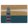 Image de Relaxdays Paillasson Coco, 40 x 60 cm, Tapis d’entrée Motif Phare, antidérapant, intérieur et extérieur, Multicolore en occasion ou reconditionné