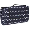 Image de relaxdays Couverture Pique-Nique XXL, 200 x 200 cm, Tapis de Plage, Isolation Thermique, imperméable, Bleu foncé/Blanc en occasion ou reconditionné