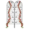 Image de Relaxdays Grilles tuteur Plantes, Set de 2, HxL 180x50 cm, Treillis Autonome pour Fleurs, à Planter, en métal, Noir en occasion ou reconditionné
