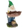 Image de Relaxdays Nain de Jardin Abreuvoir à Oiseaux, résiste aux intempéries et Gel, HxLxP: 36x22x22 cm, Figurine, Multicolore en occasion ou reconditionné