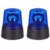 Image de Relaxdays Lumière LED, Lot de 2, pour fêtes et Enfants, gyrophare, réflecteur Rotatif, à Piles, Jeu de lumière, Bleu en occasion ou reconditionné
