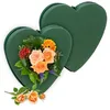 Image de Relaxdays Mousse Florale pour Fleurs fraîches, Lot de 2, coeur, HxLxP : 26,5x26,5x4 cm, compositions, Mousse, Vert en occasion ou reconditionné