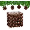 Image de Relaxdays Boule de Noël, lot Pratique de 100, Brillante, Plastique Robuste, pour Le Sapin, diamètre : 6 cm, Marron en occasion ou reconditionné