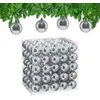 Image de Relaxdays Boule de Noël, lot Pratique de 100, Brillante, Plastique Robuste, pour Le Sapin, diamètre : 6 cm, argentée en occasion ou reconditionné