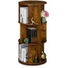 Image de Relaxdays Petite bibliothèque, avec 15 Compartiments, Style Industriel, pour Livres et DVD, H x D : 104 x 50 cm, Marron en occasion ou reconditionné